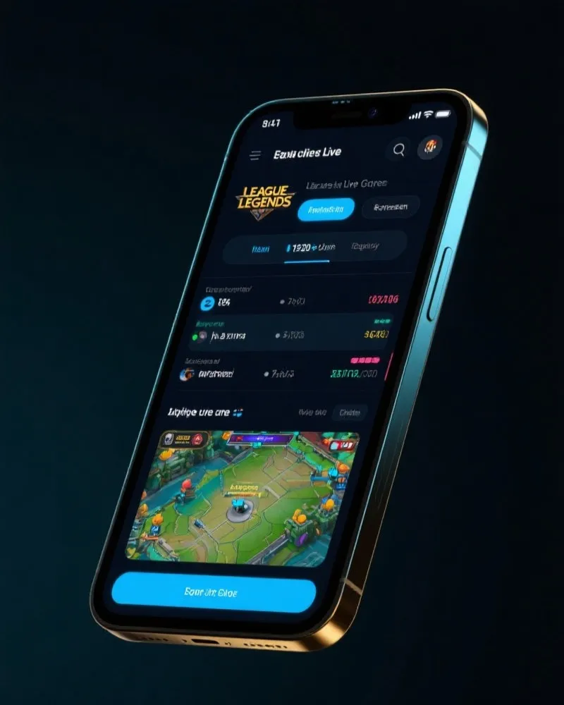 LOL S16 实时比分 App 界面展示
